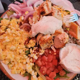 Cobb salad with chicken