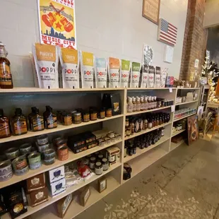 shelves of food and condiments