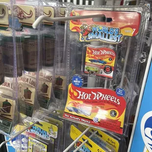 a display of hot wheels