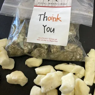 Dill and original cheese curds available