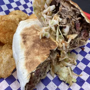 Pork and Brisket Combo Wrap