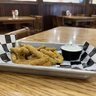 Fried green beans appetizer.