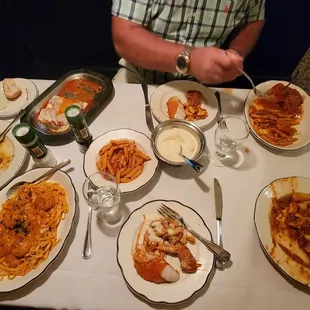 Osso Buco, Chicken Parmigiano , Shrimp Capri, Gnocchi Bolognese