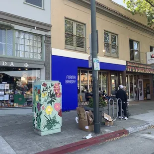 Exterior with seating