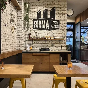 the interior of the restaurant