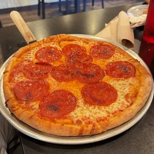 Pepperoni pizza in case it wasn't obvious