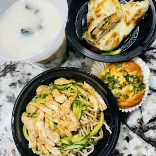 Congee with Preserved Egg and Pork