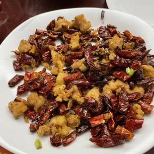 Spicy fried chicken (chongqing chicken)