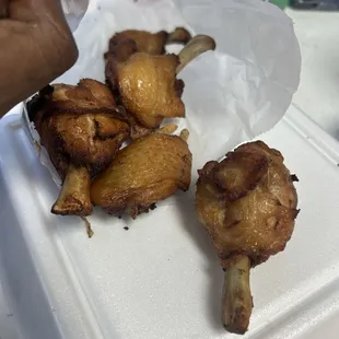 Unseasoned "chicken wings"