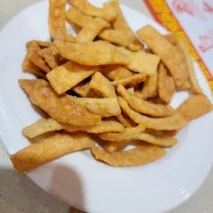 Crispy wonton strips