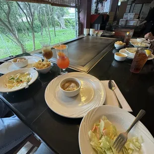 Soup and salad included in hibachi