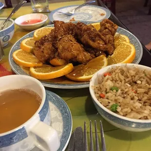 Orange chicken yum!