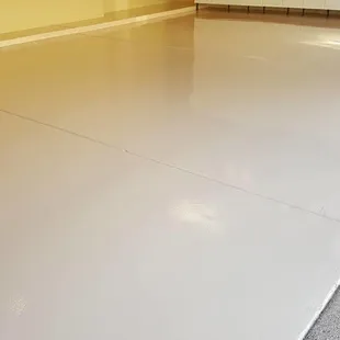 a polished concrete floor