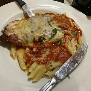 Chicken Parmigiana with Penne