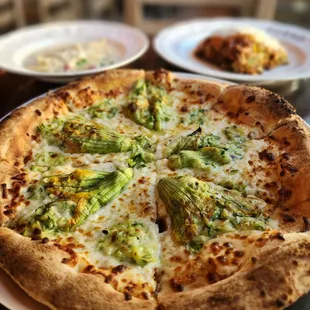 Zucchini Blossom pizza