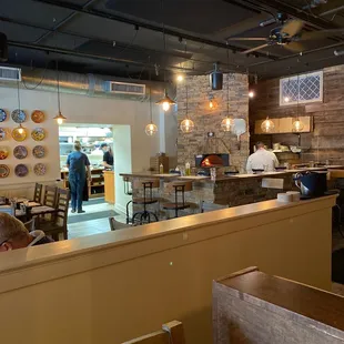 Dining area and peek at kitchen
