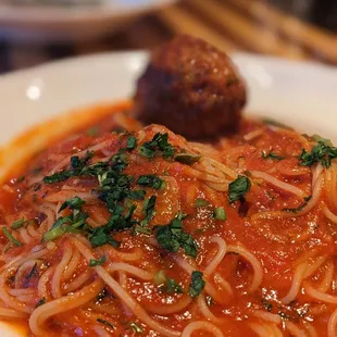 spaghetti and meatballs