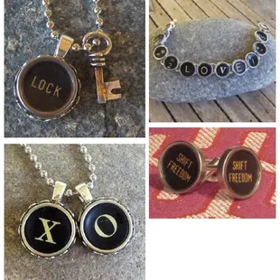 vintage typewriter key jewelry