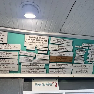 Ice cream sandwich options