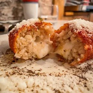 Suppli - risotto and mozzarella dufala