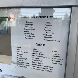 the menu