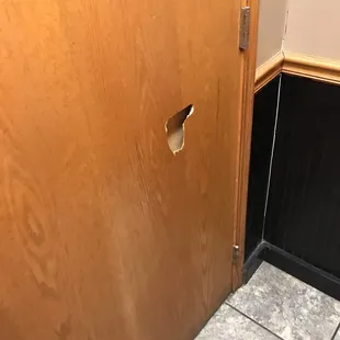 a hole in the door