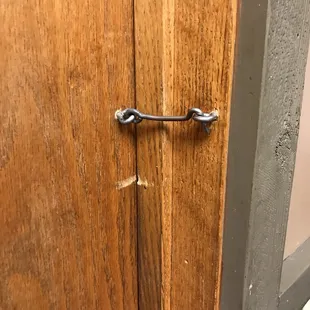 a close up of a door handle
