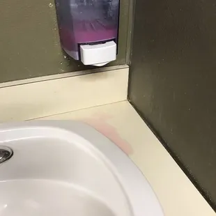 a sink and a soap dispenser