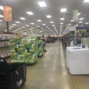 Tough boxes, washers and dryers, toilet paper