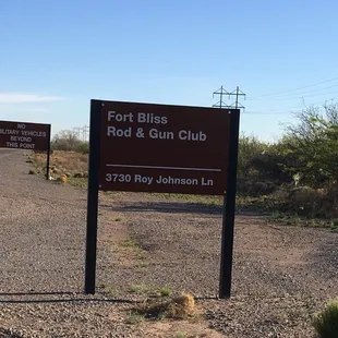 Roadside entrance sign.