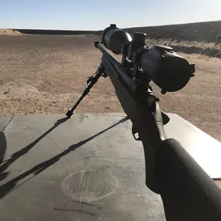 the scope of a rifle