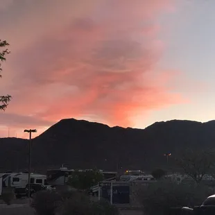View of the Franklin Mountains from the RV park
