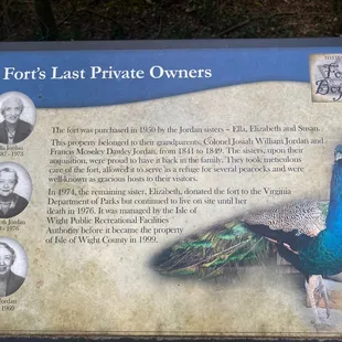 Forts past private owners.