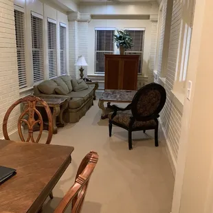 Sitting area on the porch
