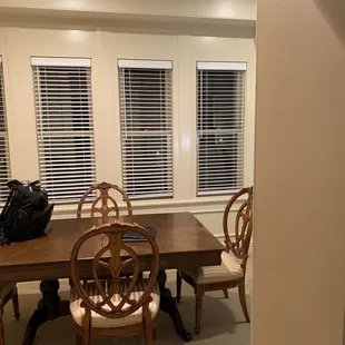 Dining area/workspace on the porch