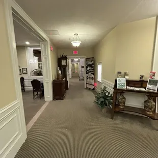 Entrance and area where complimentary breakfast was served