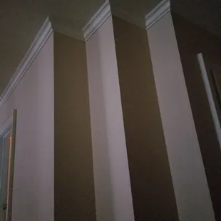 A view from my bed. Lots of architecture in our spacious room (334).