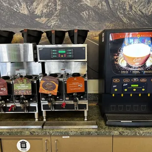 Freshly brewed coffee and ready to go! Grab a cup before you hit the road.