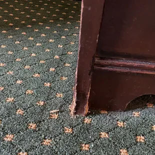 Damage to furniture.