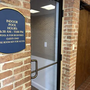 Indoor pool but couldn't figure out how to get there.  No door sensors.