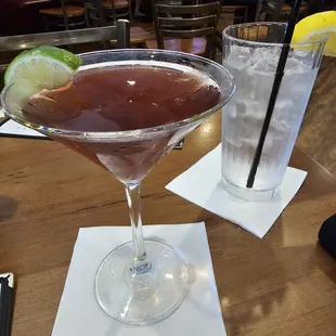 This martini was good. Can&apos;t remember the name. May have had Chambord in it.