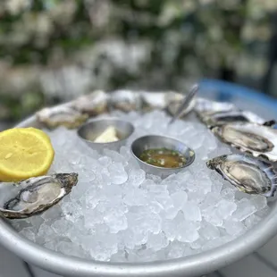 OYSTERS ON THE HALF SHELL