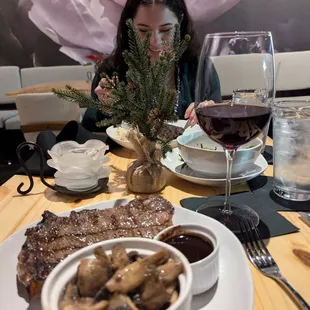 Different steaks each week prepared with savory sides and sauces