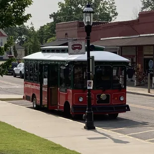 He starts and ends at the Van Buren Museum on Main Street at the A&amp;M Railway boarding station.