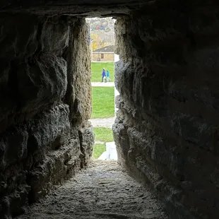 View from weapon slits in roundhouse tower