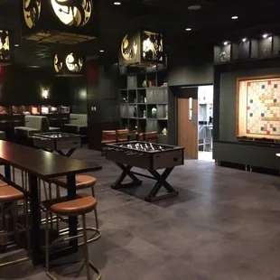 Bar and games area