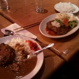 Beef Curry with Hamburger Steak