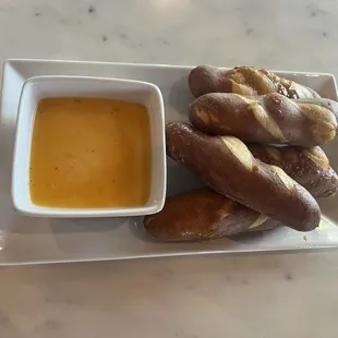 Pretzels and beer cheese