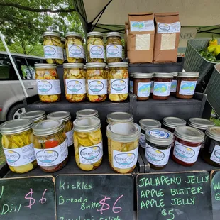 jars of pickles