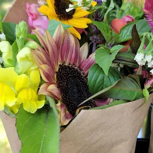 a bouquet of sunflowers